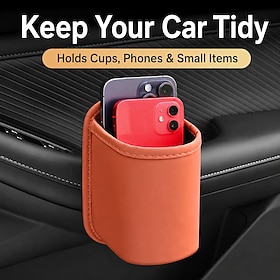 2PCS Car Cup Holder Accessory, Multi-Purpose Drink Water Bottle Storage Pouch, Universal Auto Interior Organizer for Car Door, Center Console