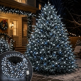 Outdoor  Tree Lights, Waterproof 10-100M LED Twinkle String Light with 8 Modes, Plug-in  Fairy Lights,  Window Green Wire Holiday Decoration