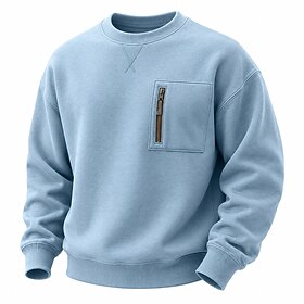 Men's Sweatshirt Pullover Hoodie Sweatshirt Pullover Blue Green Gray Crew Neck Plain Patchwork Casual Daily Sports Outdoor Streetwear Cool Sportswear Fall Wi
