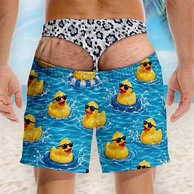 Funny Swim Trunks Gifts For Men Shorts Rubber Duck Flamingo Cosplay Adults' Men's Halloween Carnival Beach Vacation Summer Easy Halloween Costumes Dress Up