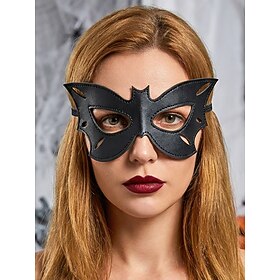 Women's Black Cat Eye Mask with Pointed Ear Design, Gothic Halloween Costume Accessory for Parties, Cosplay  Masquerade
