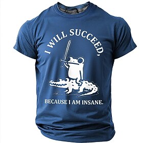 Men's I Will Succeed Because I Am Insane Frog Crew Neck T-Shirt