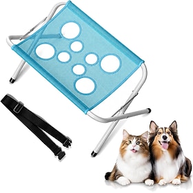2026 Upgrade Dog Bath Hammock, Foldable Pet Grooming Hammock with Stand Dog Bath Holder with Iron Tube Frame Quick Surface Mesh Strap for Small Dogs and Cats