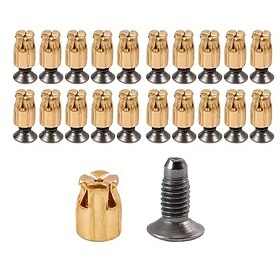 50PCS Reusable Hinge Expansion Inserts, Door Hinge Repair Kit, Heavy Duty Expansion Metal Inserts, Reusable Design Pre-Embedded Nut, Suitable for Door Panel Fa