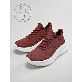 Women's Wide Fit Knit Walking Shoes, Breathable Slip On Sneakers With Wide Toe …