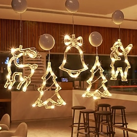 3/4 PCS Christmas String Lights LED String Lights Suction Cup String Lights Sho…