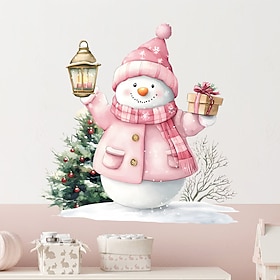 Christmas Wall Stickers Window Decals, Removable Holiday Decorations for Home Walls, Doors, Windows, Living Room, Bedroom  Xmas Party Decor