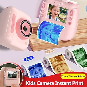 Fotocamera istantanea ids portatile 57mm mini stampante termica videocamera digitale 1080p regalo per bambini di anni con scheda TF da 32 GB