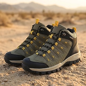 Men's Low-Top Hiking Shoes, Lace-Up Cushioned Non-Slip Trail Shoes For Active M…