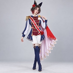 Derby de carreras Chica de anime a caballo Umamusume Reino de las Rosas Traje de cosplay Cosplay Disfraces de videojuegosfor Adulto Mujer Víspera de Todos los