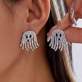 Boucle d'Oreille Créoles Boucles d'oreilles Classique Mini ancien Mode Des boucles d'oreilles Bijoux Rose / Bleu / Arc-en-ciel Pour Carnaval Soirée Mariage Hal