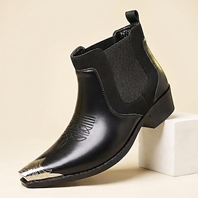 Men's Fashion Classic Wedding PU Leather Comfortable Slip-On Black Brown Summer…