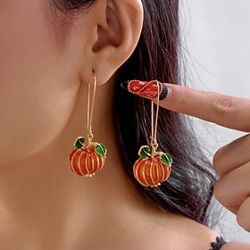Pendientes colgantes Pendients de aro Estilo retro Clásico Calabaza Arañas Vintage Moda Aretes Joyas # 1 / # 2 / # 3 Para Fiesta Boda Víspera de Todos los Sant