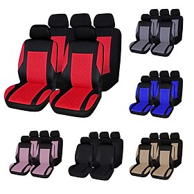 9 PCS Car Seat Cover for Full Set Soft Prevent Stains for Passenger Car / SUV / Car