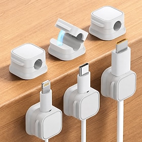 Cord Organizer Clips, 6/12 Pack Spring Cable Holders For Desk, Nightstand Car, Cable Management Accessories For Chargers, USB Cables, Earphones And Wires-image