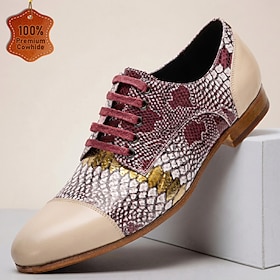 Men's Fashion Statement Wedding Party Evening Leather Slip Resistant Lace-Up Wi…