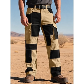 Men's Cargo Pants Trousers Tactical Pants Work Pants Patchwork Multi Pocket Flap Pocket Color Block Windproof Comfort Full Length Casual Daily Outdoor Fashion