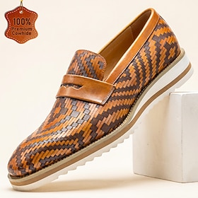 Men's Fashion Statement Wedding Party Evening Leather Slip Resistant Loafer Yel…