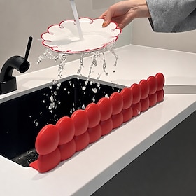 Upgraded Kitchen Sink Splash Guard Set - Waterproof Silicone Water Barrier with Suction Cups, Reusable Countertop Protector, Buy 1 Get 1 Free Product for Kitch