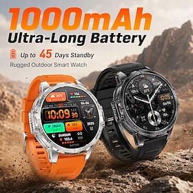 1000Mah Rugged Outdoor Smart Watch For Men, 1.7 Inch Large Display, LED Flashli…