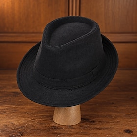 1920s Retro Vintage Heritage Trilby Hat Fedora Hat Felt Gentleman Gangster Short Brim Fancy Dress Men's Christmas New Year Evening Party Masquerade Adults' Hat