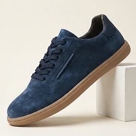 Men's Casual Sneakers Lace-Up Low-Top Shoes with Classic Minimalist Design and Flexible Sole, Versatile Everyday Style for Walking, Travel, Commuting and Weeke
