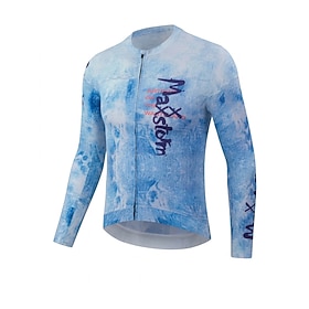 Hommes et Femmes Débardeur de course Maillots de sport T-shirt athlétique Graffiti manche longue Cyclisme Maillot avec 3 poches arrière Séchage Rapide Respirab