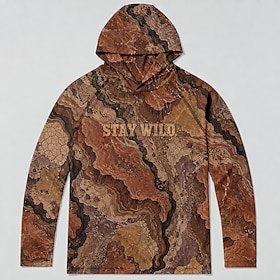 Sweat à capuche anti-UV Stay Wild Red Rock Camo avec protection solaire UPF 50