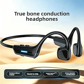 Open Ear Bone Conduction Headphones, Lightweight Wireless Bluetooth Sports Headset with Microphone, Comfortable Ear-Free Headphones for Running Cycling, Gift f