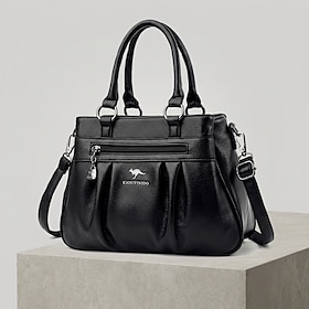 Women’s PU Leather Boston Bag Waterproof Style