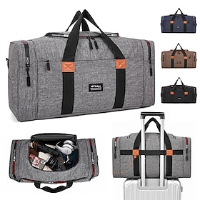 Bolsa de viaje para hombre, de gran capacidad, resistente al agua, de nailon, tipo fin de semana, con múltiples compartimentos, bolsa de mano para pasar la noc