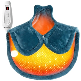 Heating Pad for Back, Neck and Shoulders, Electric Heating Pad with 6 Heat Settings, Wearable Heat Wrap for Home Comfort, Gift for Seniors, Retired Parents, Mo