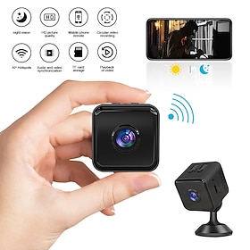 Mini WiFi Camera with Adjustable Mount, HD Wireless Security Camera, Infrared Night Vision, Motion Detection, Remote Smartphone Viewing, Compact Indoor Monitor