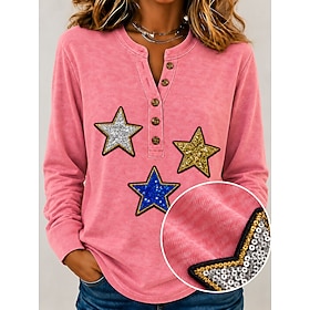 Women's Washed Cotton 100% Cotton Henley Shirt Patchwork Plain Vintage Fashion Stylish Sleeveless Short Sleeve Long Sleeve Henry Collar Regular Tops Casual Bea