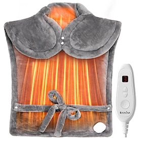 Heating Pad for Back, Neck and Shoulders, Electric Heating Pad with 6 Heat Settings, Wearable Heat Wrap for Home Comfort, Retirement Gift for Women and Men, Pa