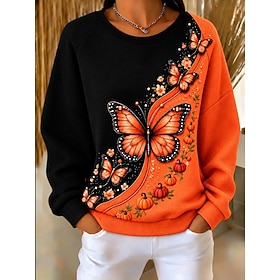 Women's Waffle Sweatshirts Textured Pullover Sweatshirt Geometric Striped Basic Casual Print Long Sleeve Crew Neck Round Neck Regular Tops Casual Street Dailyw