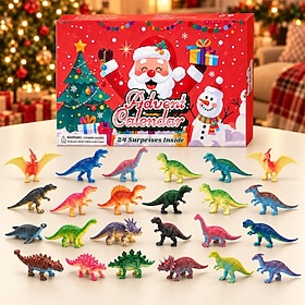 Christmas Dinosaur Advent Calendar 2026, 24 Days of Mini Dinosaur Figures, Colorful Jurassic Animal Toys Countdown Calendar,Gift for Kids, Boys and Girls, Dino