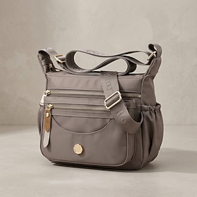 Women’s Nylon Crossbody Purse with Multiple Pockets