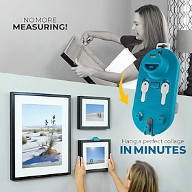 All-in-One Picture Hanging and Leveling Tool, Sawtooth Picture Hanger for Wall Art, Frames and Photos, Easy Alignment and Straight Hanging Hardware for Home De