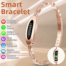 LIGE Women's Smart Bracelet Watch, Elegant Rose Gold Fitness Tracker with Heart Rate Sleep Monitoring, Menstrual Cycle Tracking, Multiple Sports Modes, Waterpr