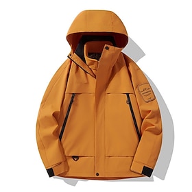 Men's Outdoor Jacket Casual Jacket Hoodied Jacket Casual Daily Thermal Warm Windproof Pocket 2 Piece Fall Winter Solid Color Streetwear Sports  Outdoors Hooded