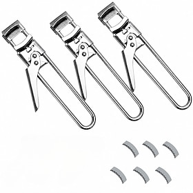 3PCS Adjustable Stainless Steel Jar Opener, Gripper Tight Lid Opener for Seniors with Arthritis and Kids, Multifunctional Jam Bottle Opener Tool for Kitchen, E