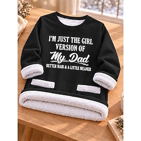 Women's Pullover Sweatshirt Pullover Pocket Print Graphic Letter Warm Fashion Casual Long Sleeve Crew Neck Round Neck Regular Tops Casual Street Dailywear Blue