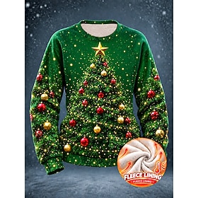 Women's Sweatshirts Snowman Christmas Warm Active Fashion Long Sleeve Crew Neck Round Neck Regular Tops Casual Home Party Evening Wear Blue White Navy Grass Gr