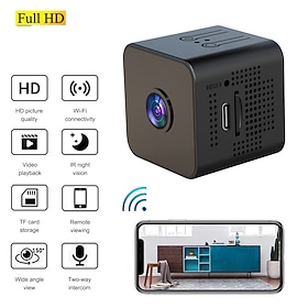 Mini WiFi Security Camera, HD Wireless Indoor Surveillance Camera with Infrared Night Vision, Motion Detection, Remote Phone Viewing, Built-in Microphone and T