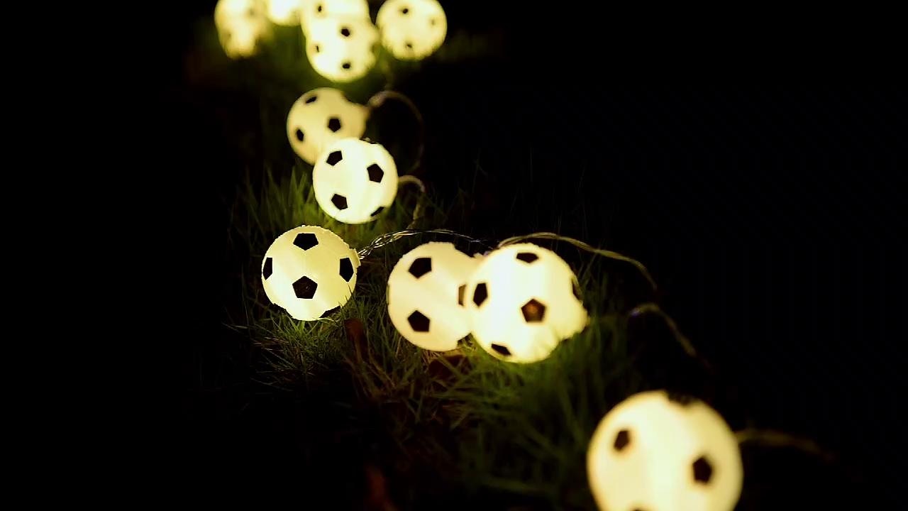 LED Football String Lights Euro Cup 3M 1.5M Battery or USB Operation