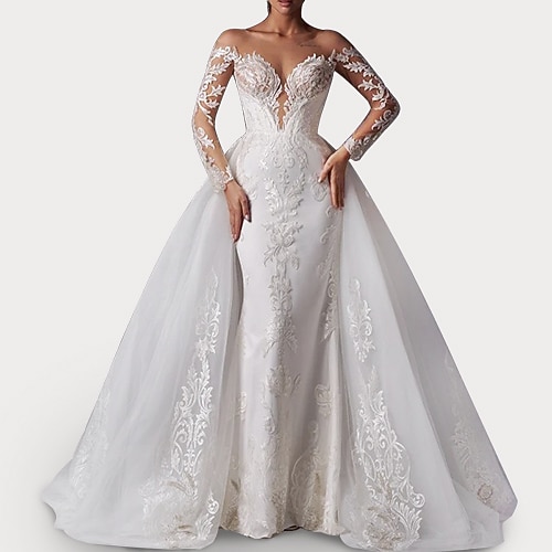 plus size beach dresses uk Boho Wedding Dresses,Two Piece Wedding Dress,Beach Wedding Dress,Lace Wedding Dress,WD00263, US4 / Champagne main image 1