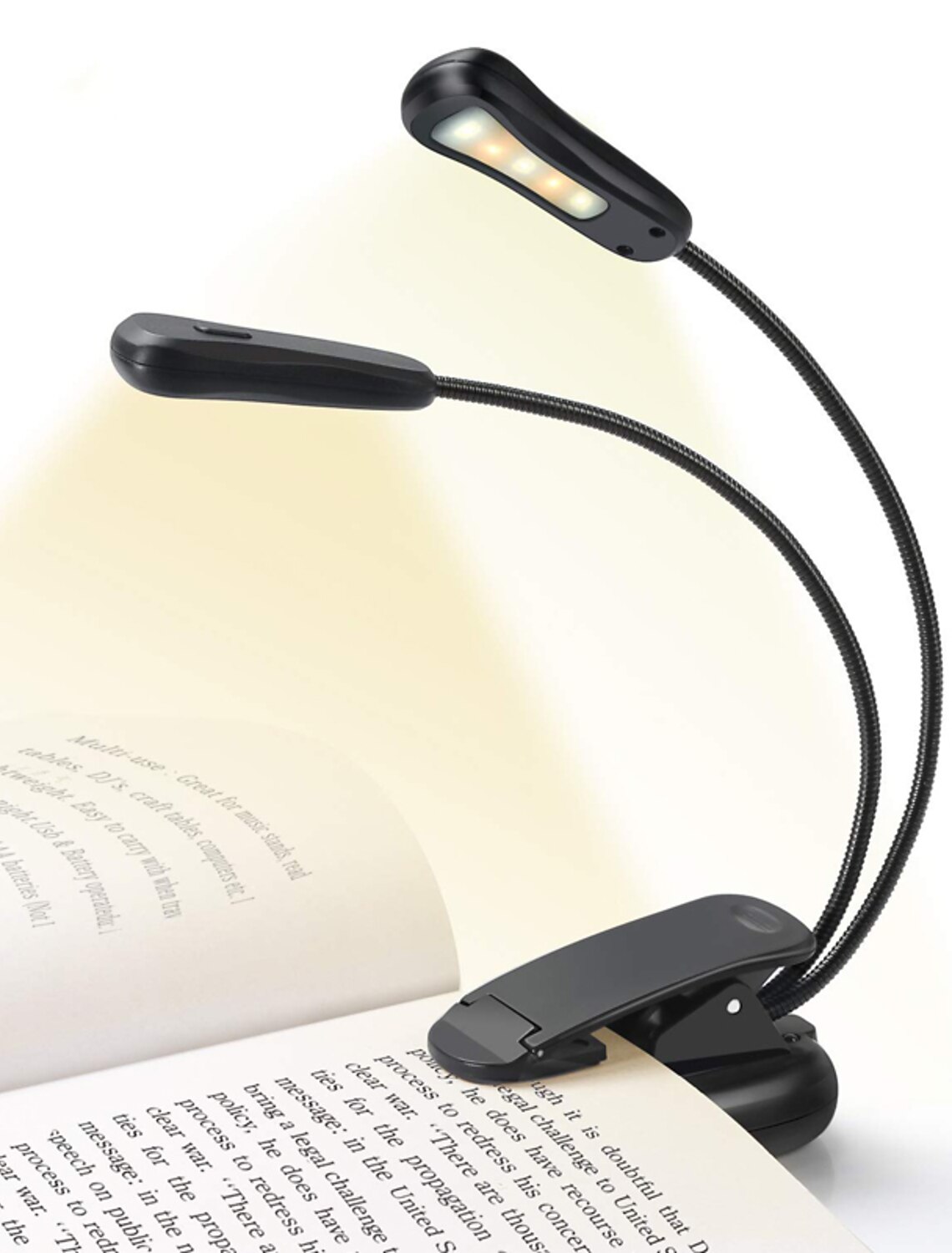 Mini B LED Lesebuch Licht Flexibler Clip auf wiederaufladbare Lampe tragbar t