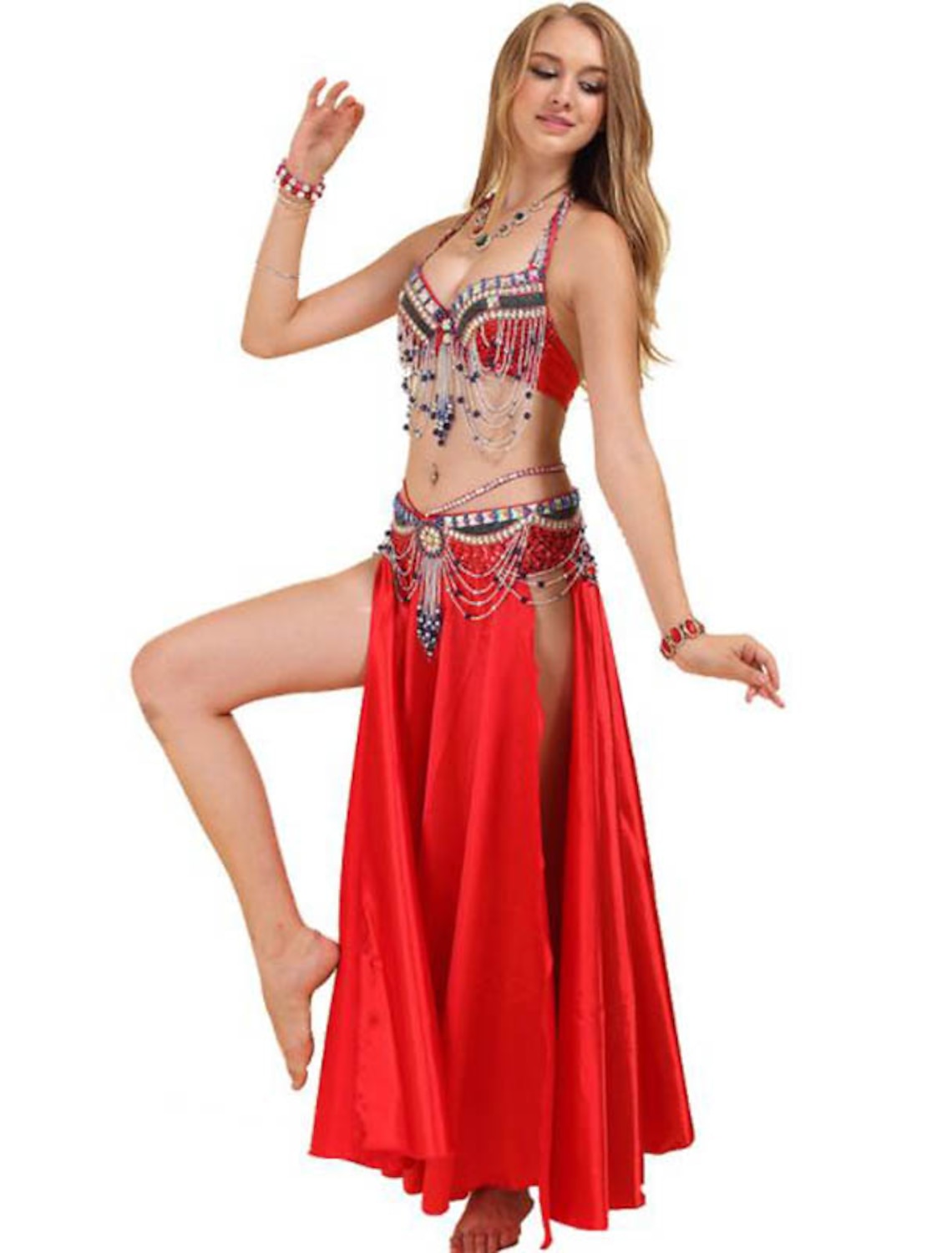 Professional Belly Dance Costumes Performance Dancewear Dress rhinestones #879 