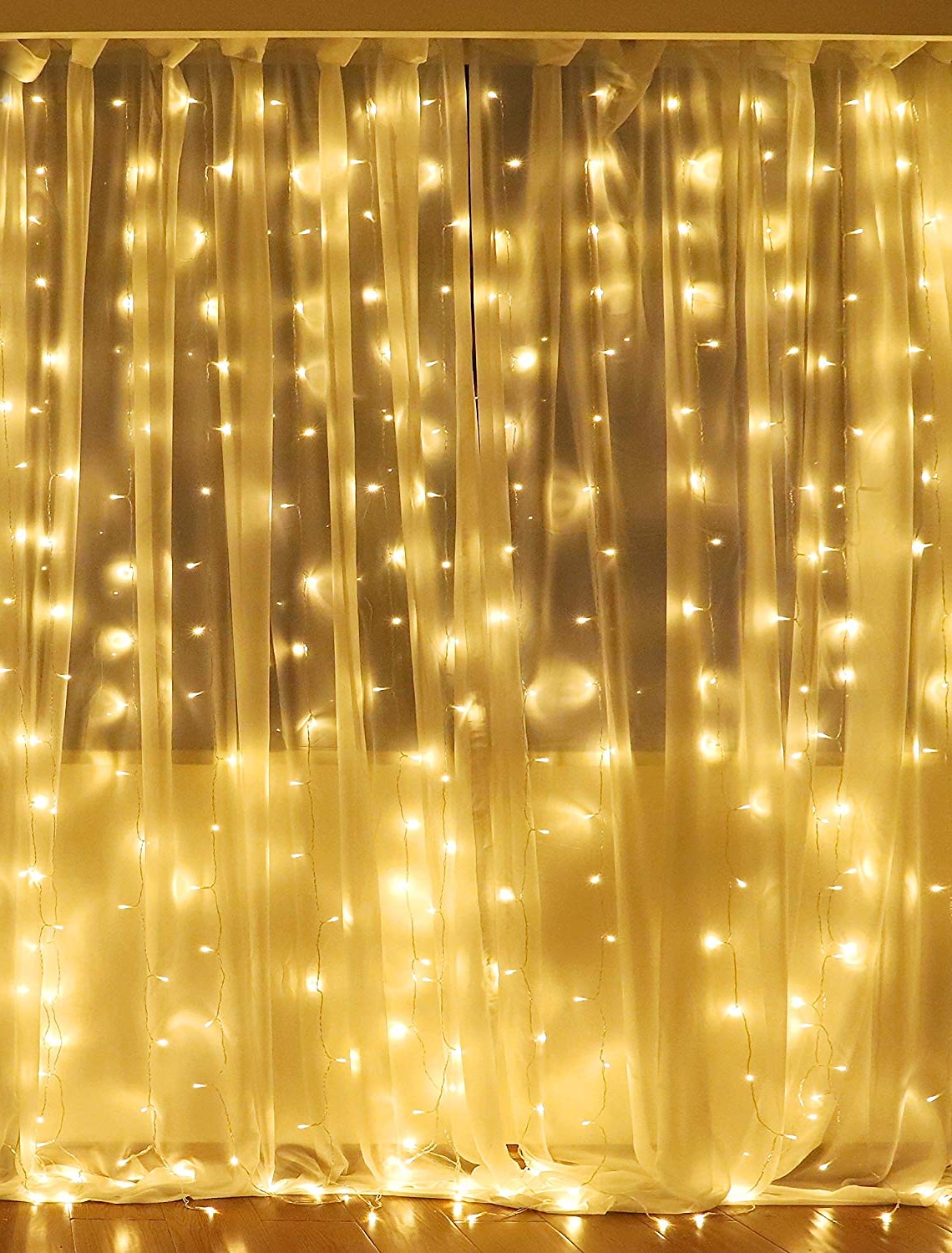 2M/3M 240/300 LED Window Curtain String Fairy Lights Wedding Party Xmas Decor RO 